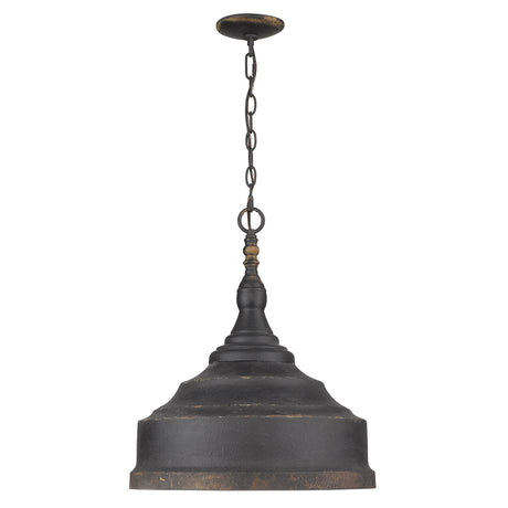 Keating 3 Light Pendant in Antique Black Iron