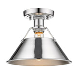 Orwell CH Flush Mount in Chrome with Chrome Shade