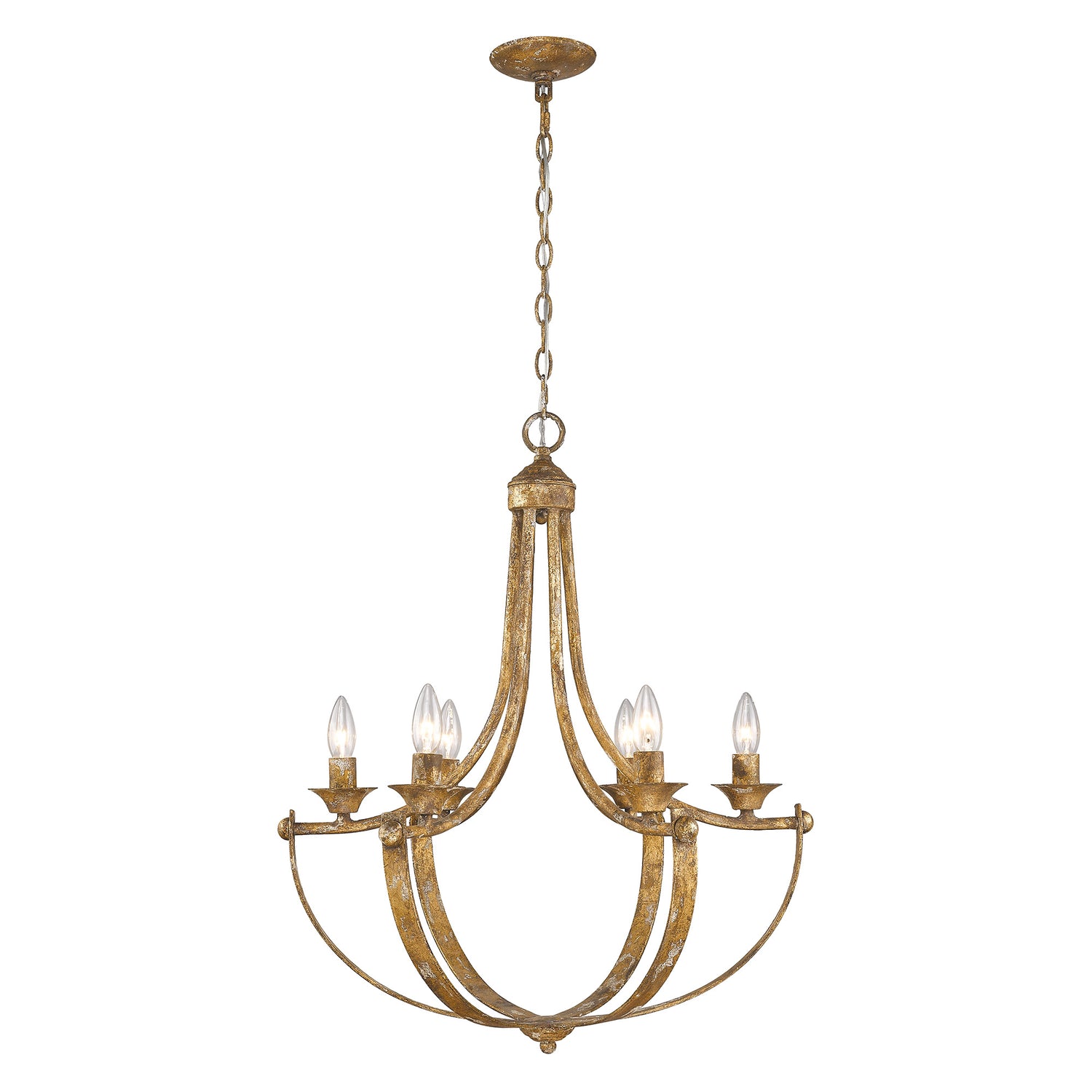 Victoria 6-Light Chandelier in Heirloom Gold