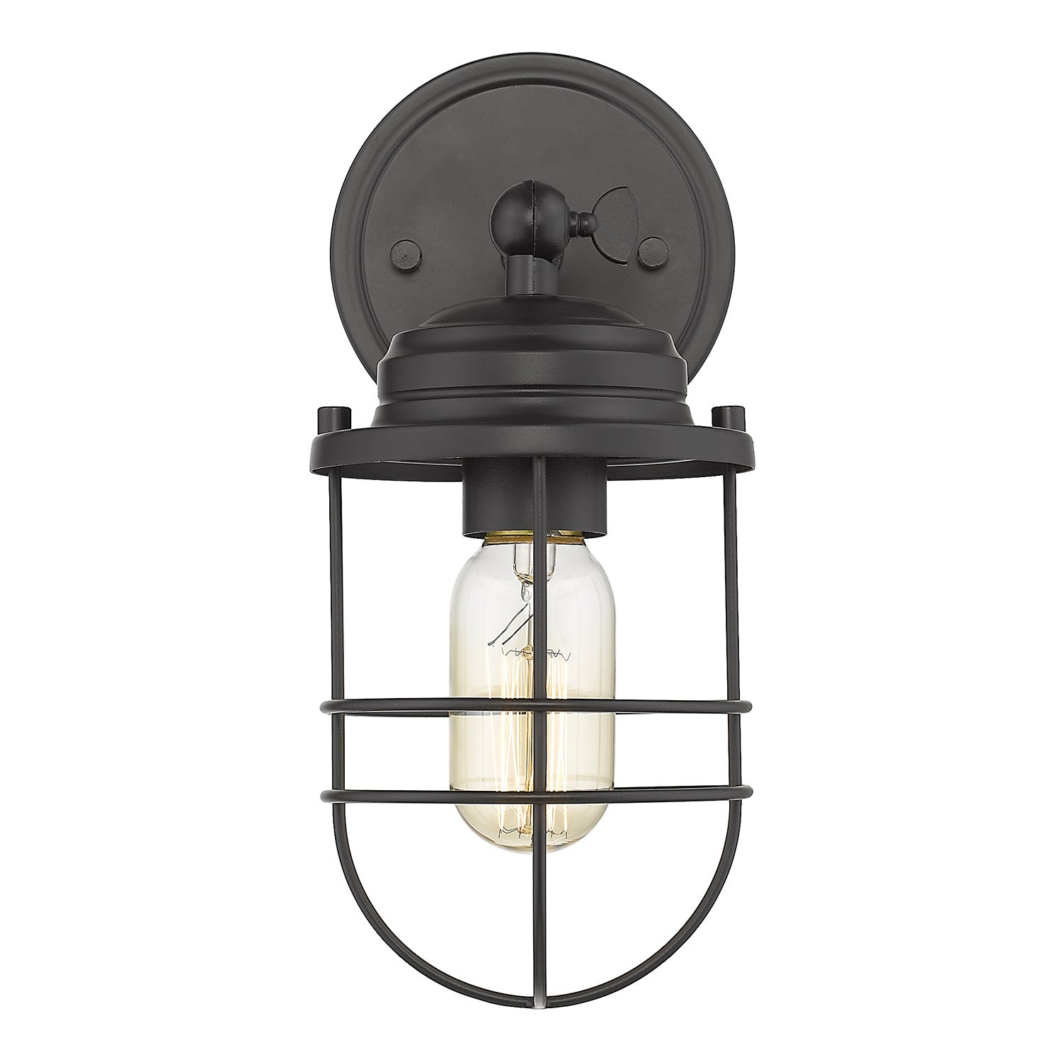 Seaport 1-Light Wall Sconce in Matte Black