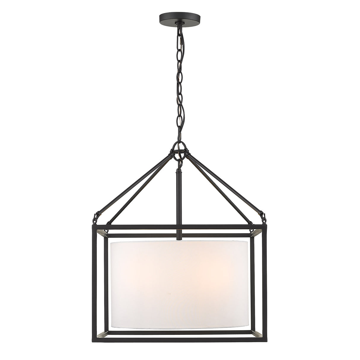 Manhattan 5 Light Chandelier in Matte Black