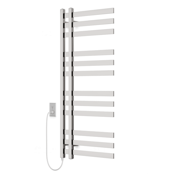 Artos Lioni 48" x 20" Plug-In Heated Towel Rail Brushed Nickel – MS12250P-BN