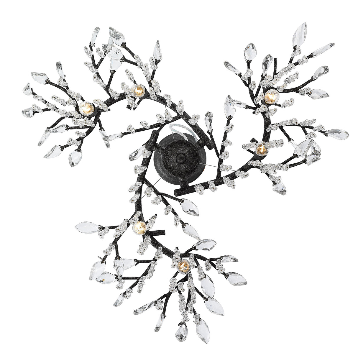 Autumn Twilight 6 Light Chandelier in Black Iron