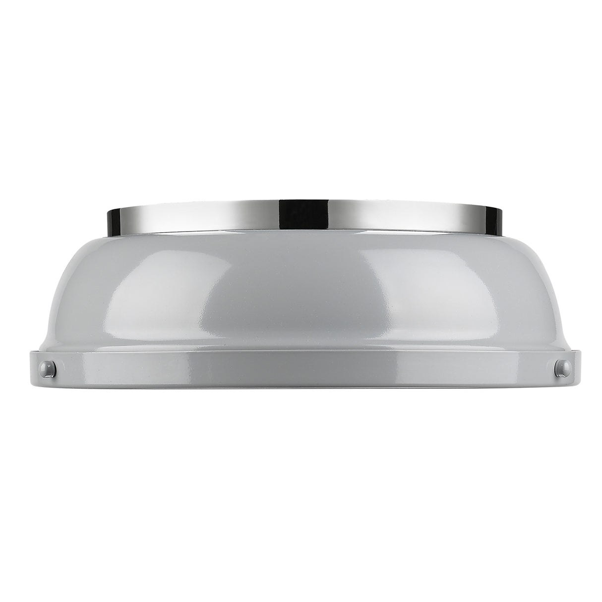 Duncan 14" Flush Mount in Chrome with a Gray Shade