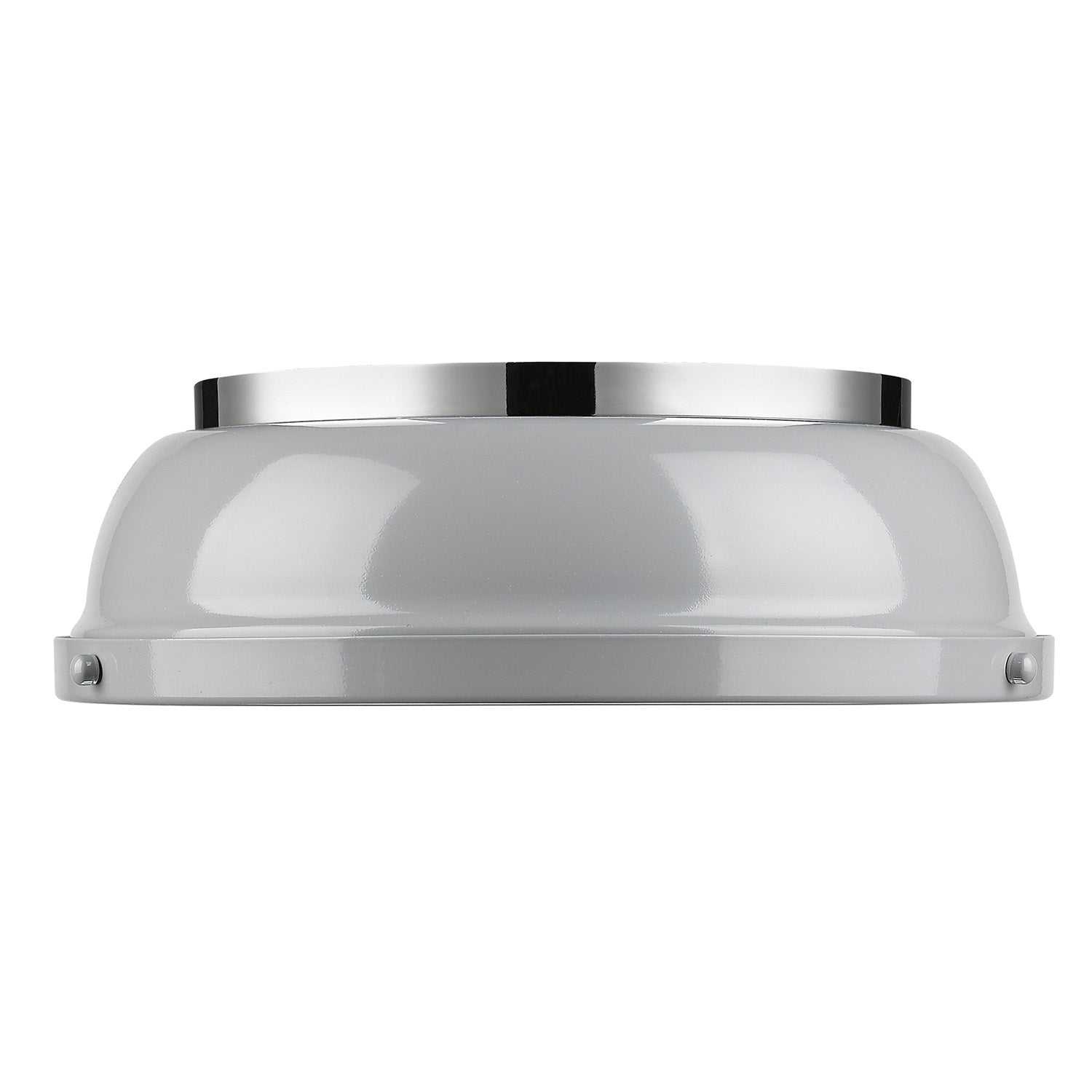Duncan 14" Flush Mount in Chrome with a Gray Shade