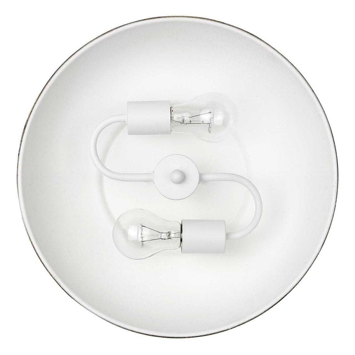Kinsley Flush Mount in Aged Galvanized Steel with Antique Ivory Shade