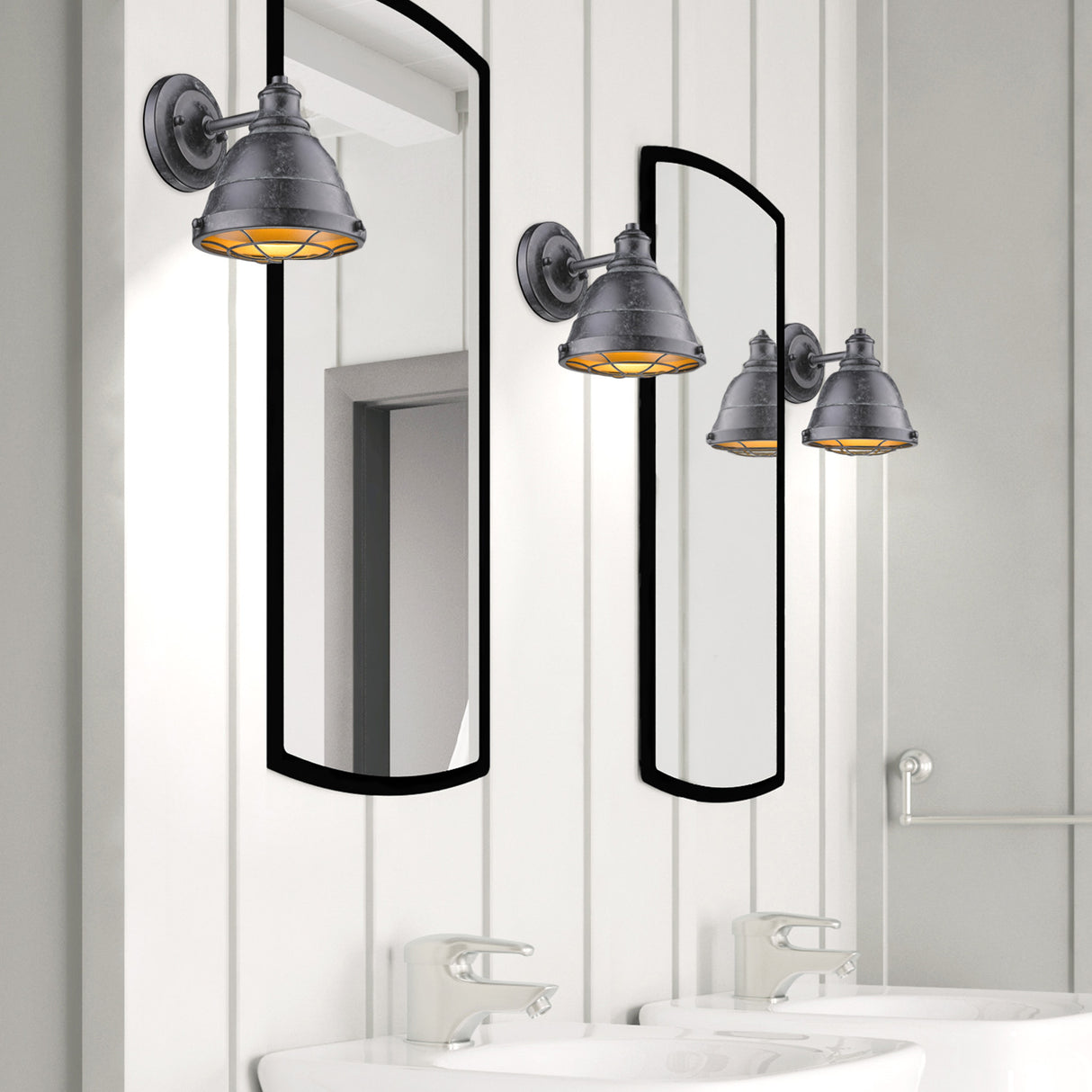 Bartlett BP 1 Light Bath Vanity in Black Patina