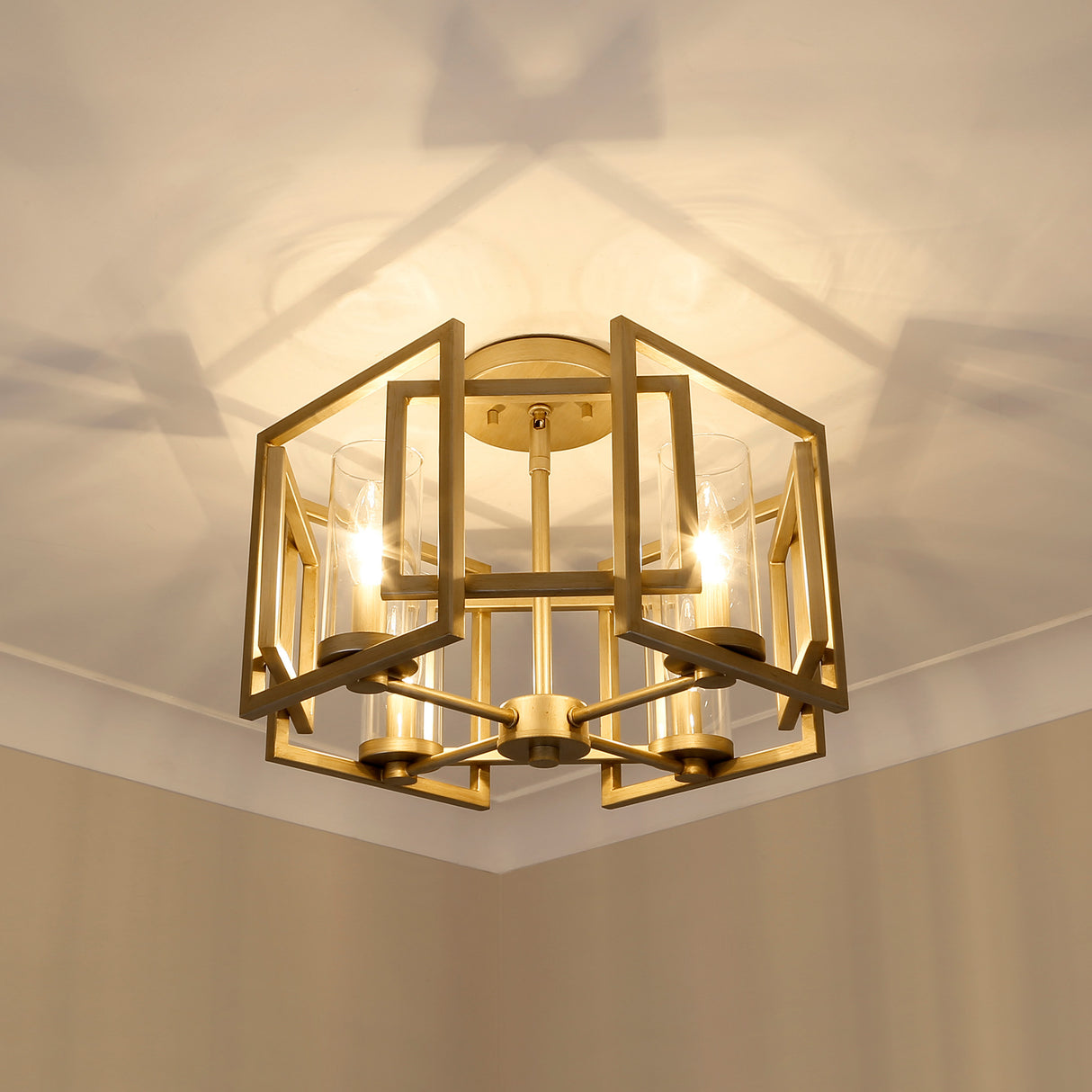 Marco Flush Mount in White Gold