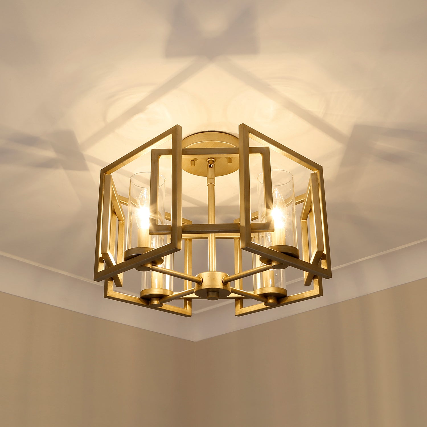 Marco Flush Mount in White Gold