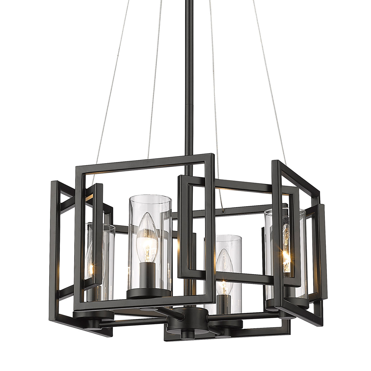 Marco 4 Light Pendant in Matte Black