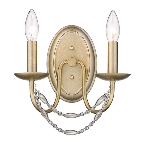 Mirabella 2 Light Wall Sconce in Golden Aura