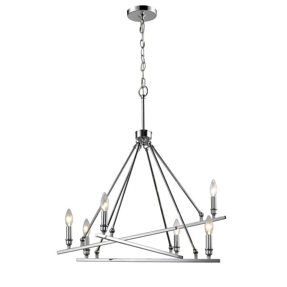 Garvin CH 6 Light Chandelier in Chrome