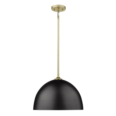 Zoey Large Pendant in Olympic Gold with Matte Black Shade