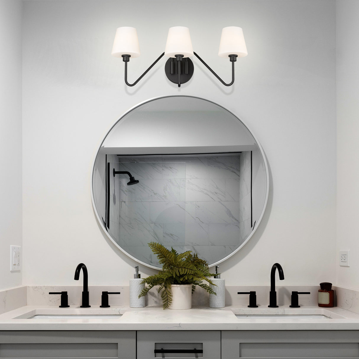 Kennedy Natural Black 3 Light Bath Vanity
