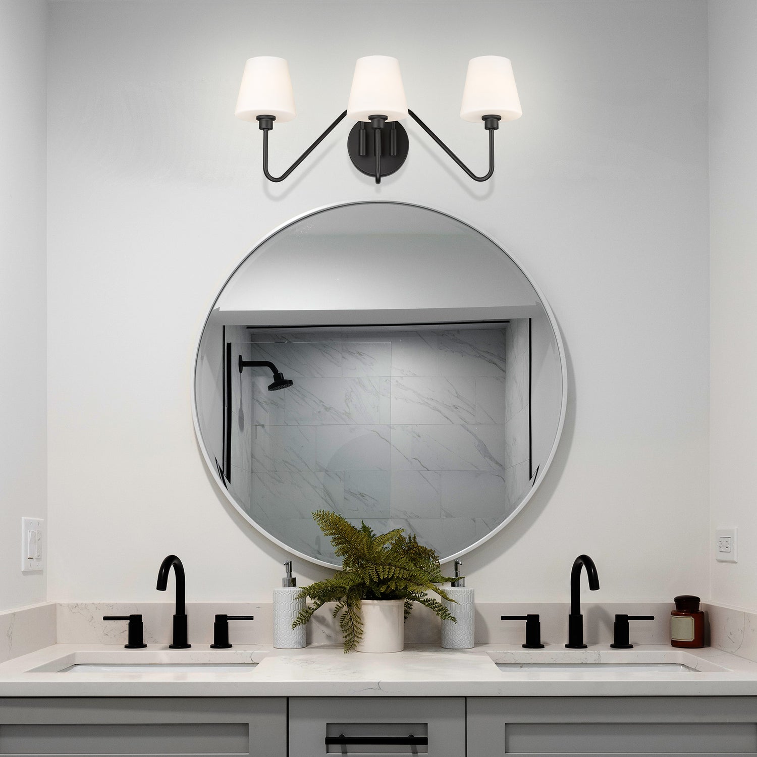 Kennedy Natural Black 3 Light Bath Vanity