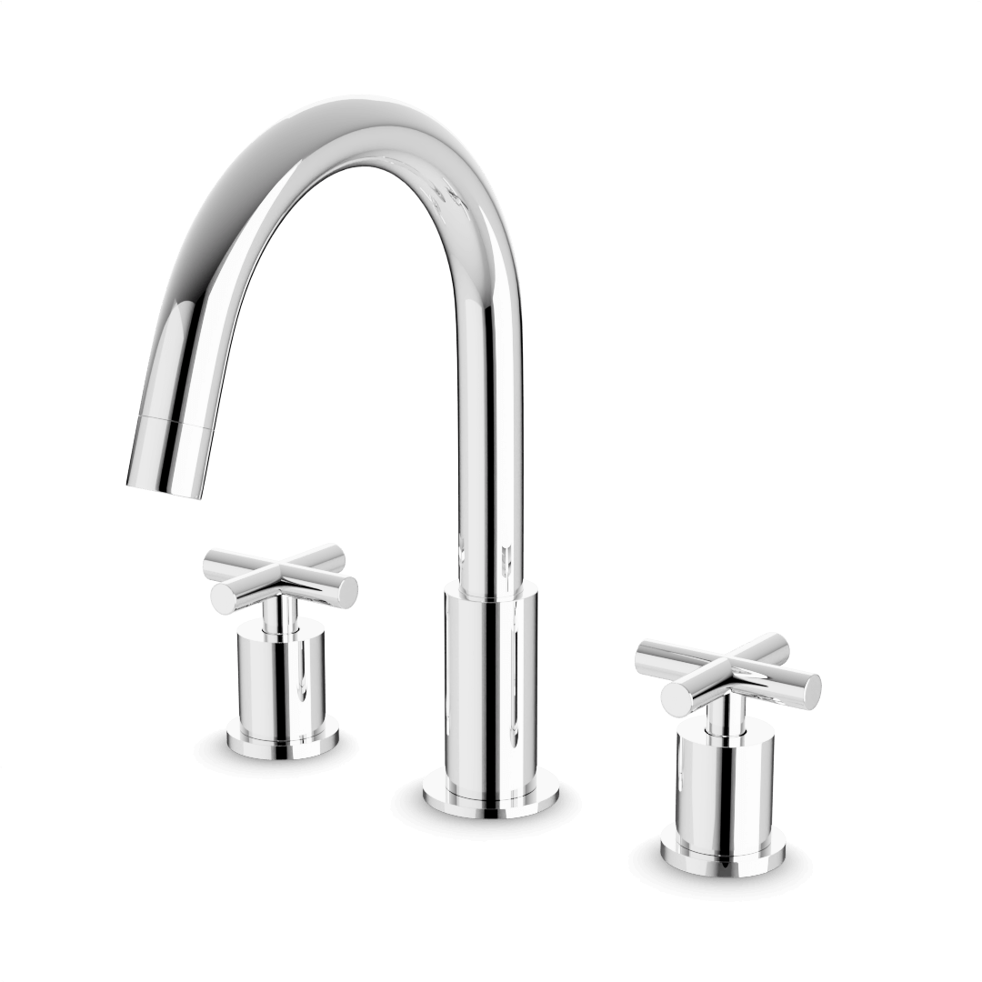 Artos Opera 8" Widespread Bathroom Faucet With Cross Handles Chrome – FS315CH