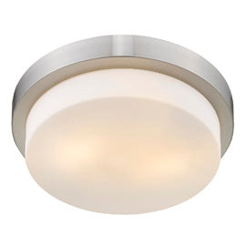 Multi-Family Flush Mount in Pewter with Opal Glass