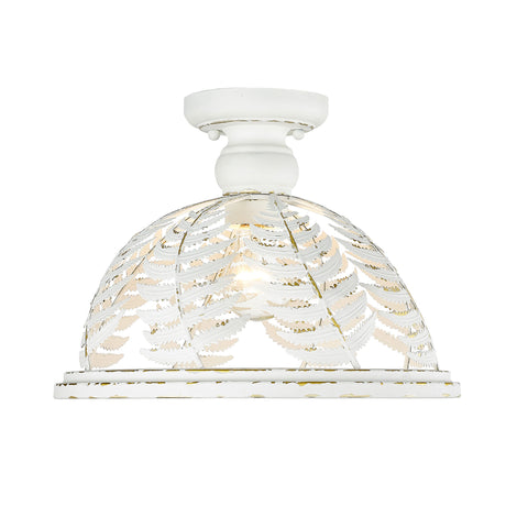 Annalin Vintage Decor White Semi-Flush