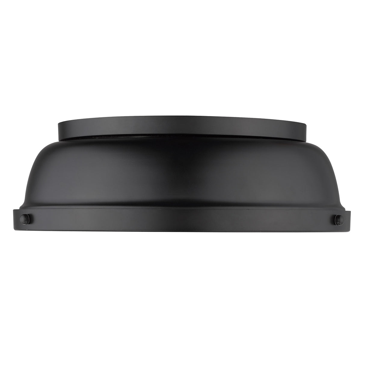 Duncan 14" Flush Mount in Matte Black with a Matte Black Shade