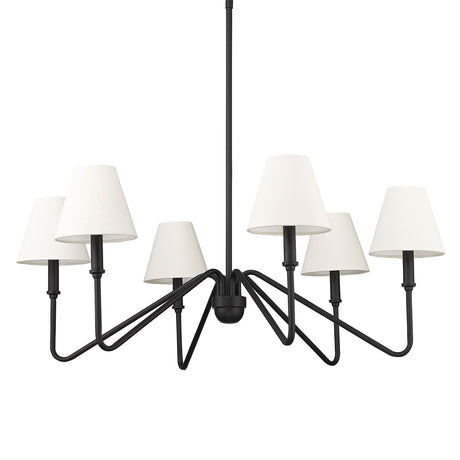 Kennedy Natural Black 6 Light Chandelier