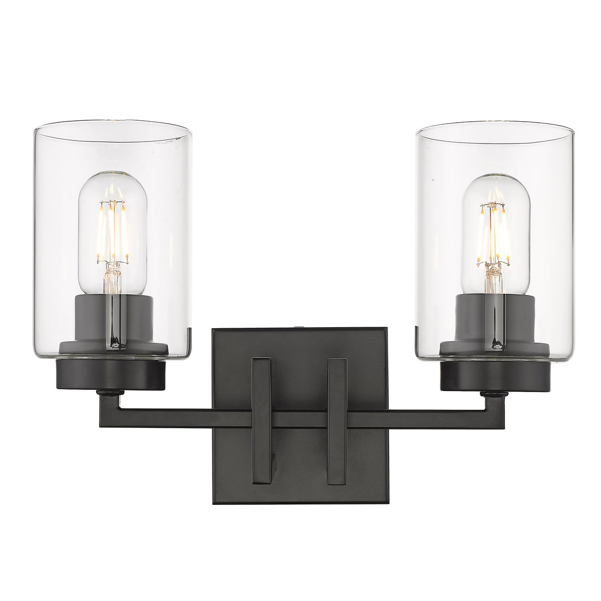Tribeca 2 Light Bath Vanity in Matte Black