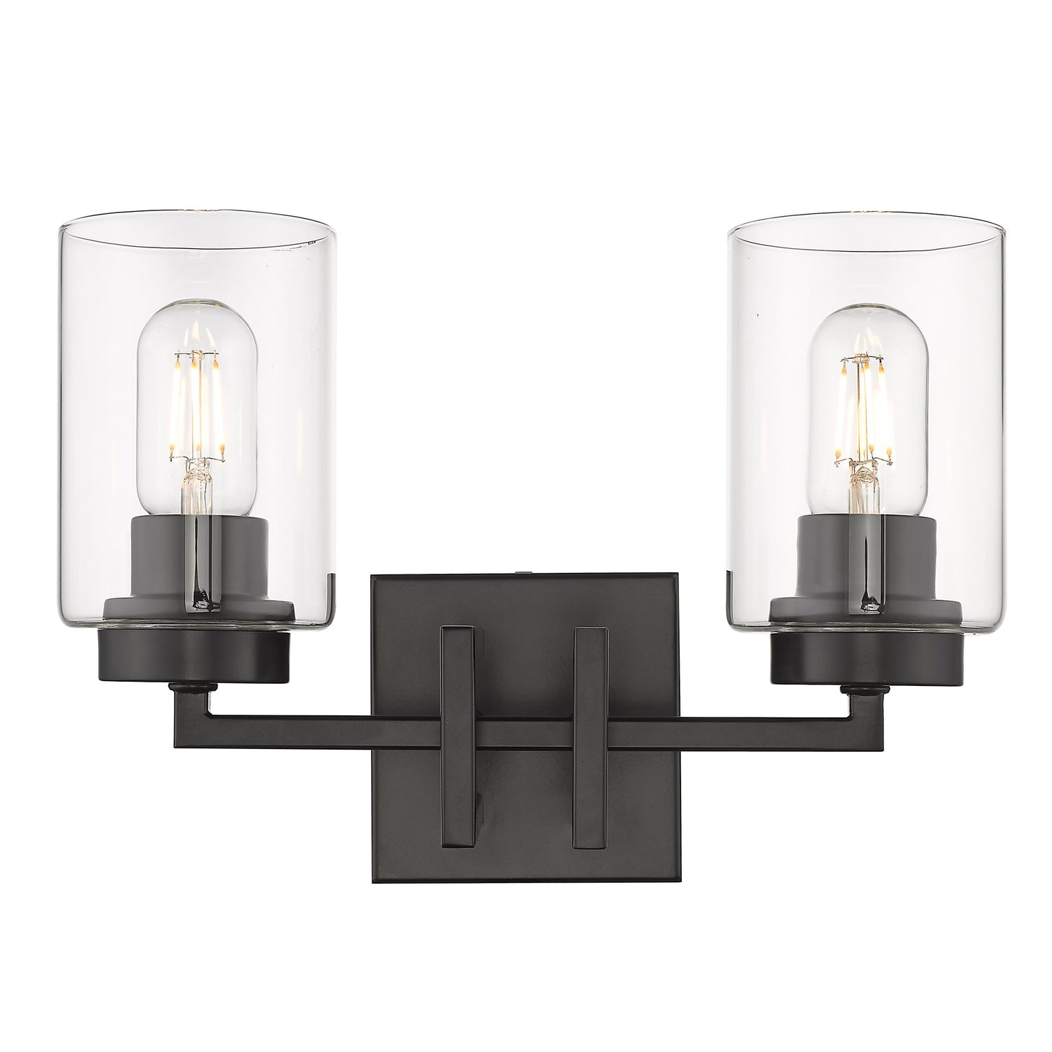 Tribeca 2 Light Bath Vanity in Matte Black