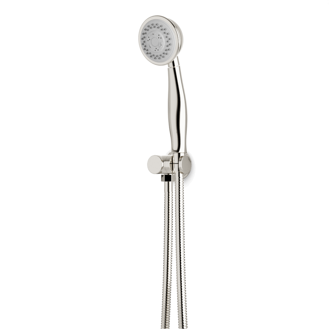 Artos Classic Multifunction Flexible Hose Hand Shower Kit on Pivoting Hook Polished Nickel – F907-116PN