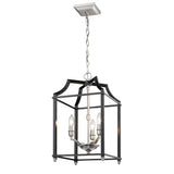 Leighton PW 3 Light Pendant in Pewter with Black