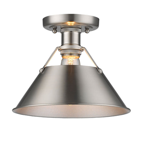 Orwell PW Flush Mount in Pewter with Pewter Shade