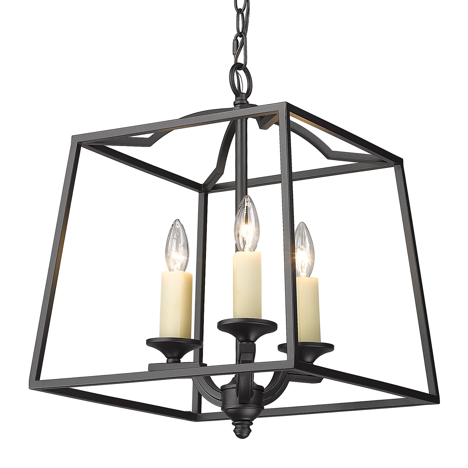 Athena NB 3 Light Pendant in Natural Black
