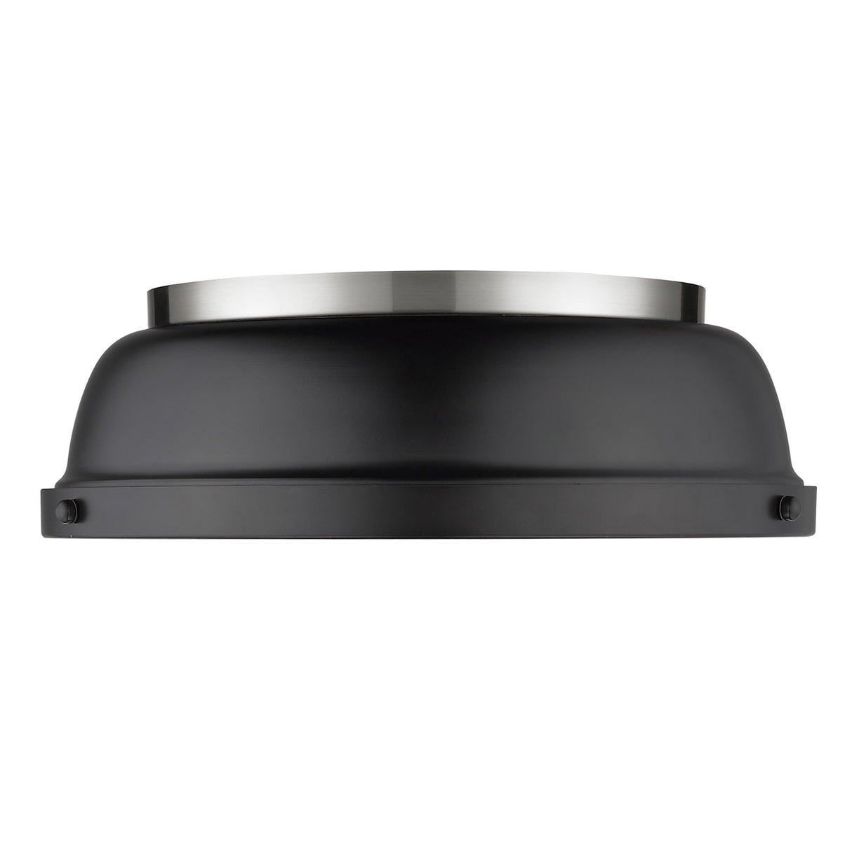 Duncan 14" Flush Mount in Pewter with a Matte Black Shade