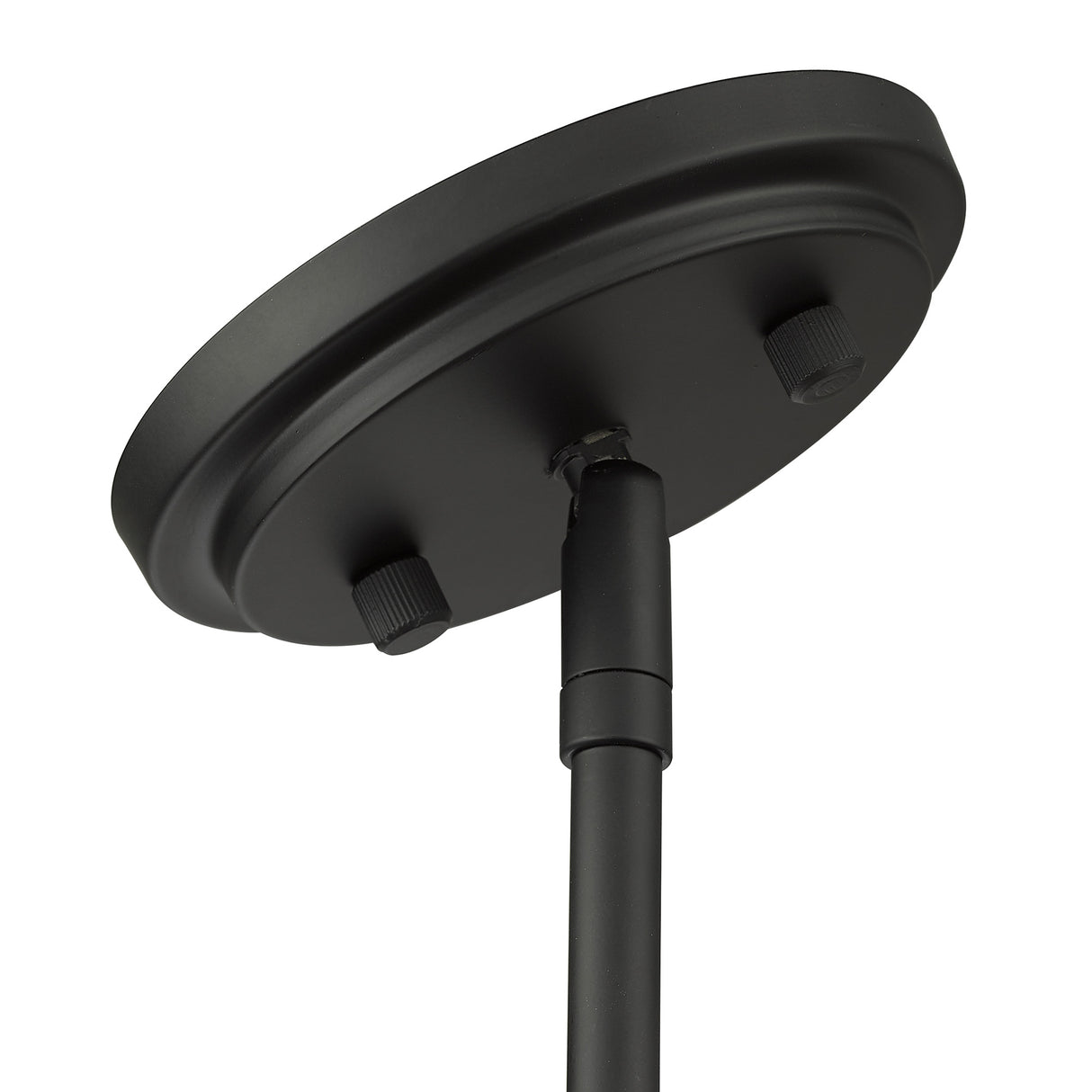 Olympia Mini Pendant in Matte Black with Clear Glass Shade