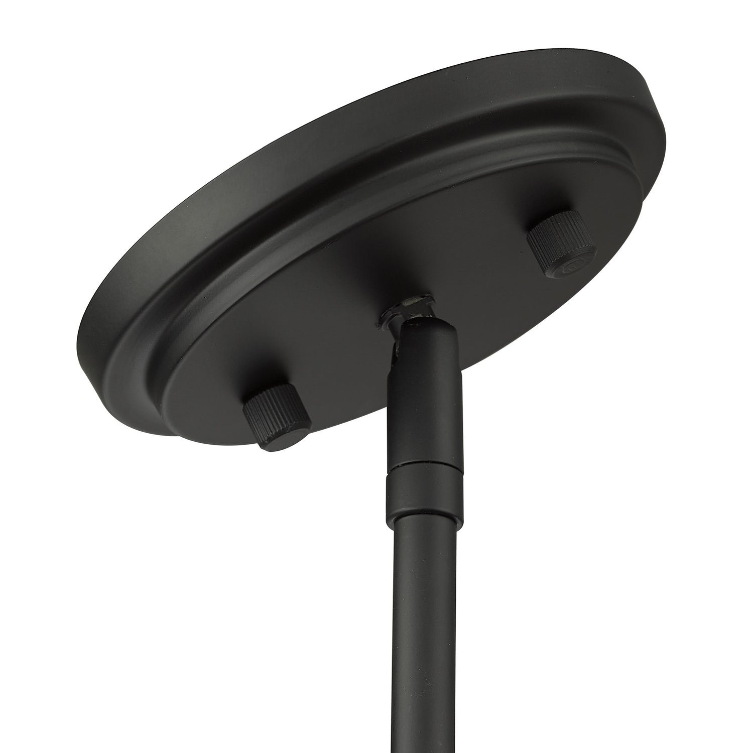Olympia Mini Pendant in Matte Black with Clear Glass Shade