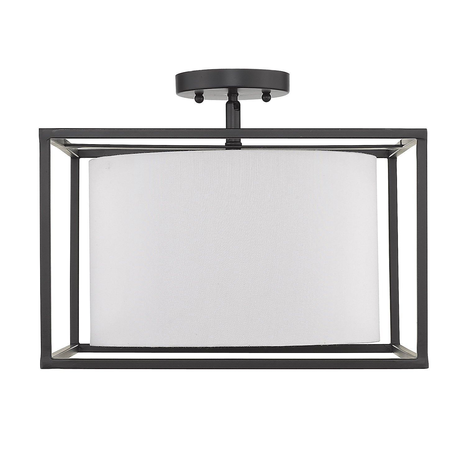 Manhattan Semi-Flush in Matte Black