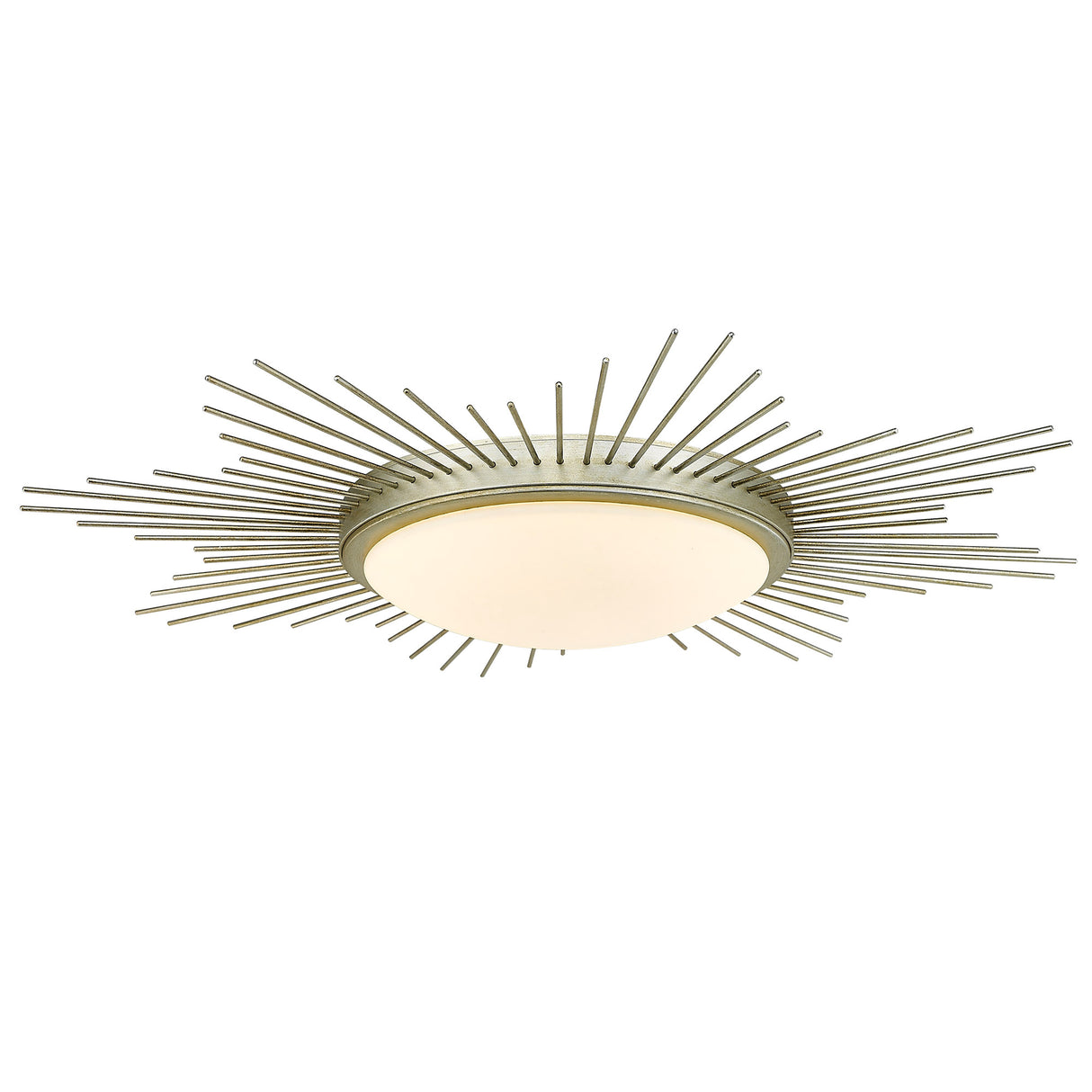 Kieran WG 24" Flush Mount in White Gold with Opal Glass