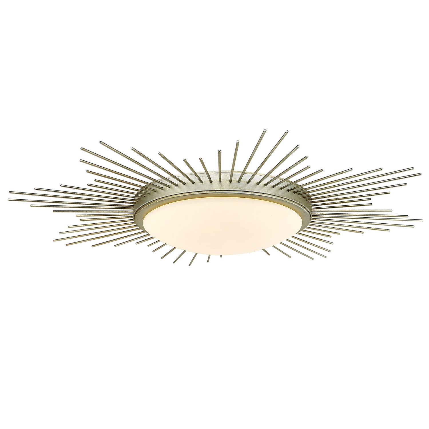 Kieran WG 24" Flush Mount in White Gold with Opal Glass