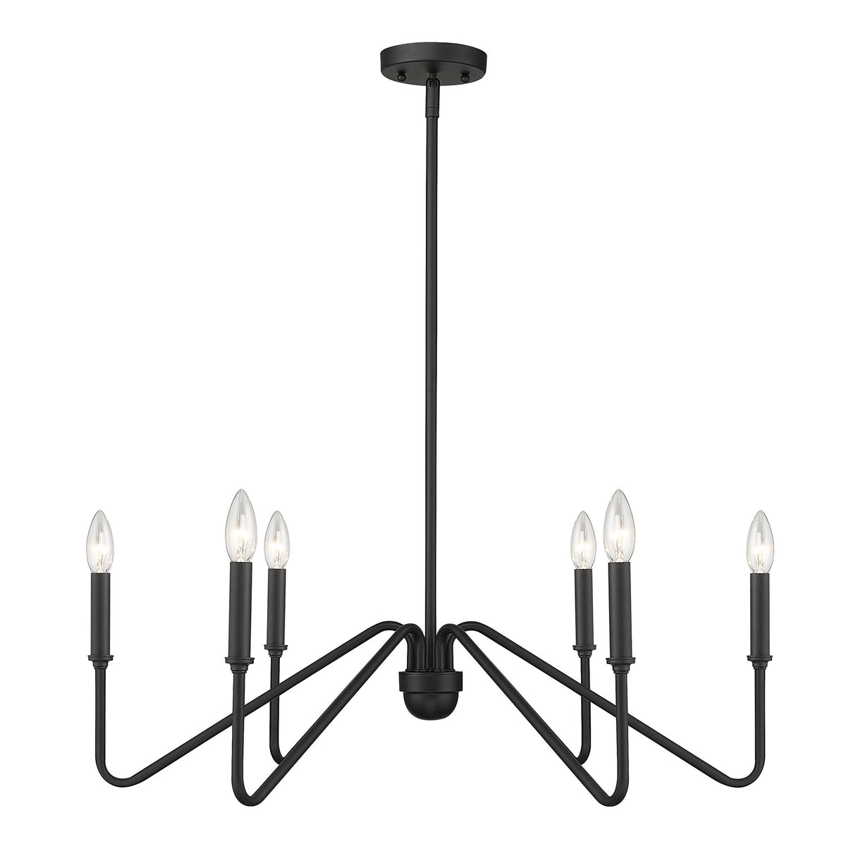 Kennedy Natural Black 6 Light Chandelier