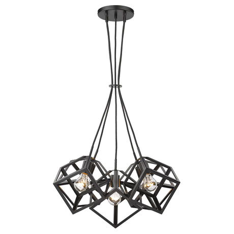 Cassio 5 Light Pendant in Matte Black