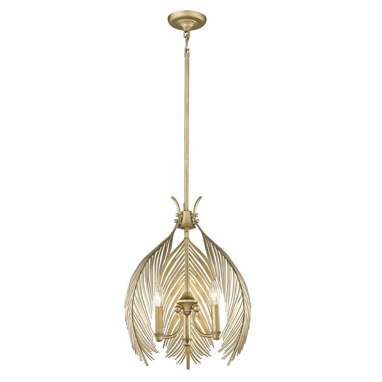 Cay 3 Light Pendant in Vintage Fired Gold