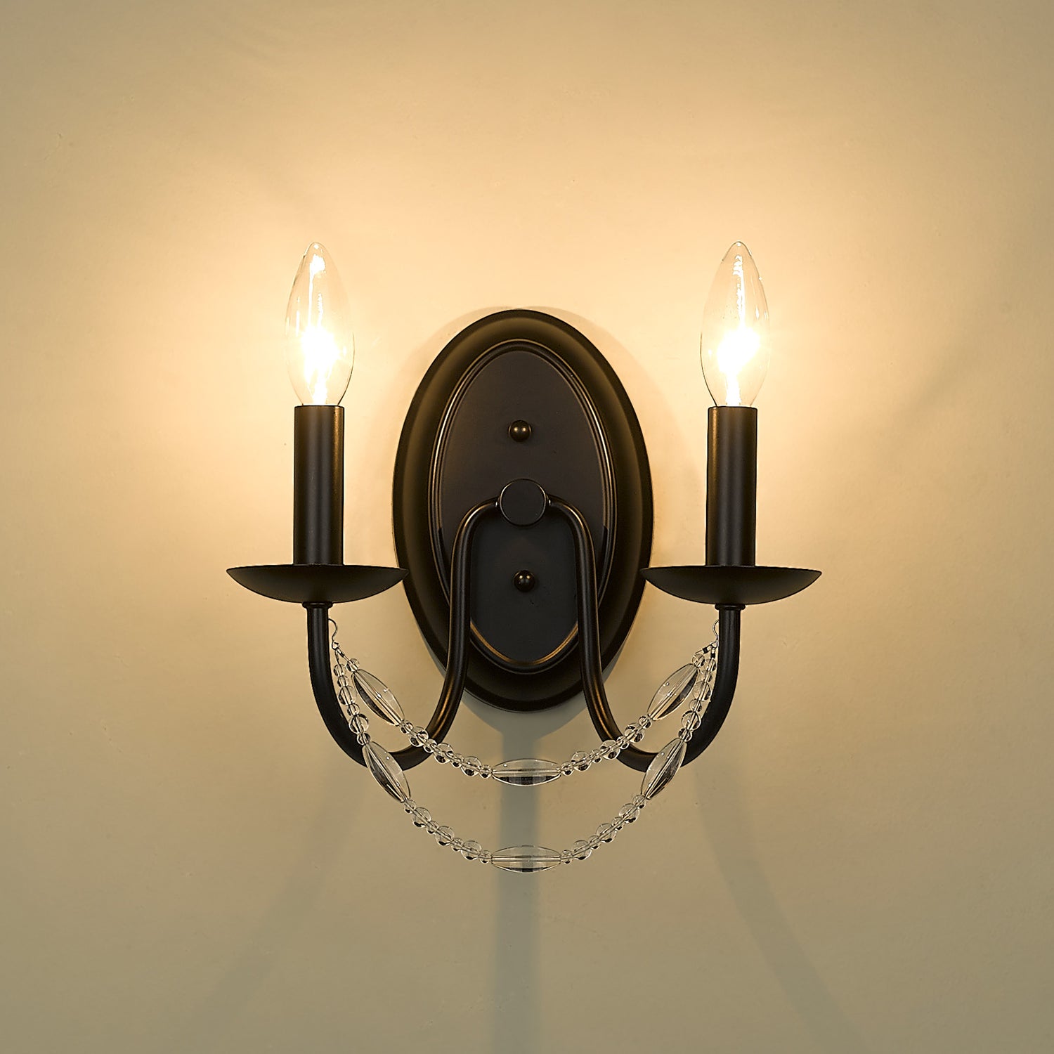 Mirabella 2 Light Wall Sconce in Matte Black