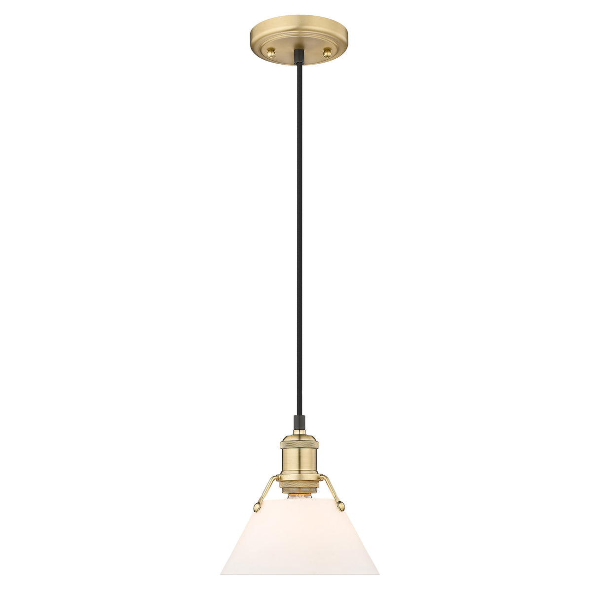 Orwell BCB Small Pendant in Brushed Champagne Bronze with Opal Glass Shade