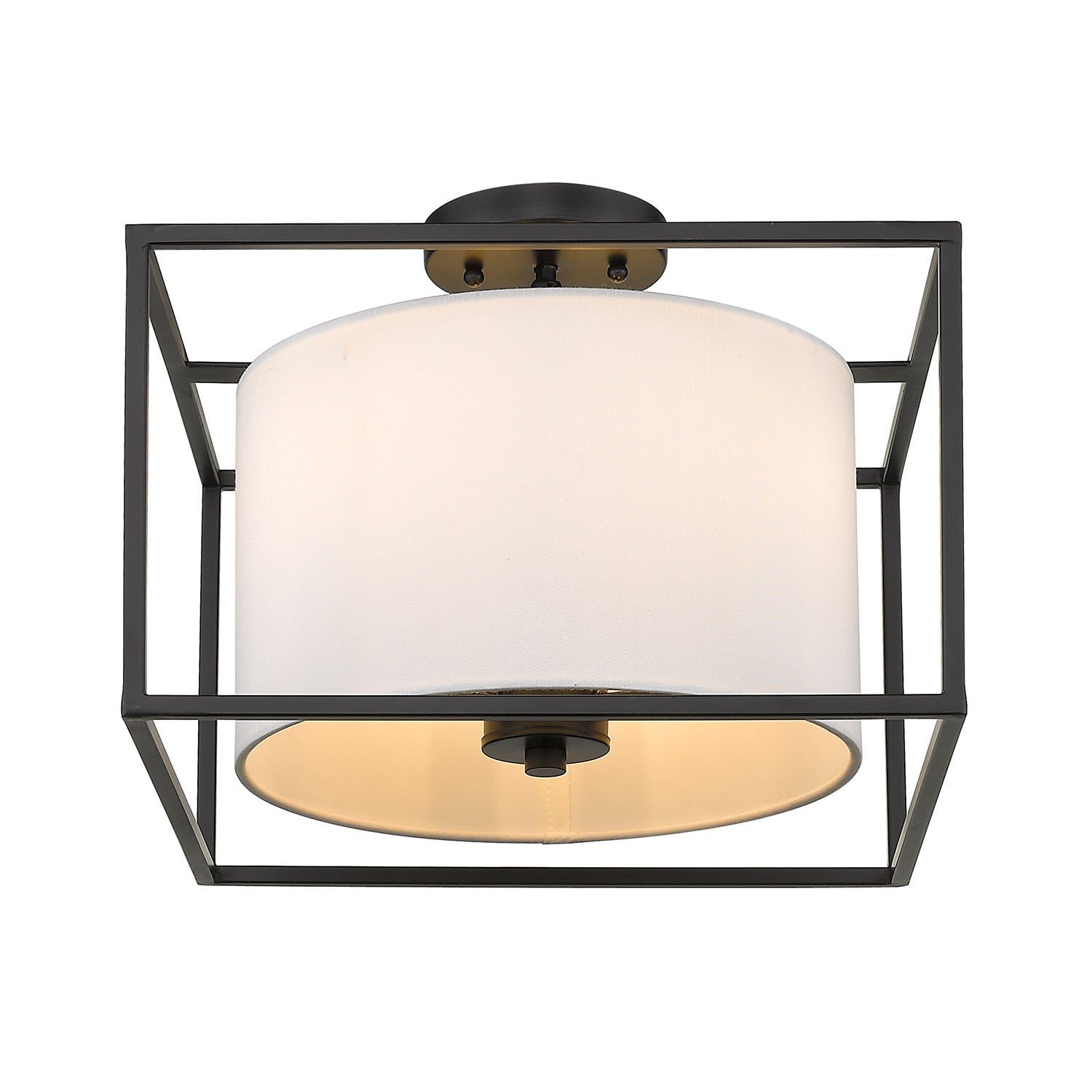 Manhattan Semi-Flush in Matte Black