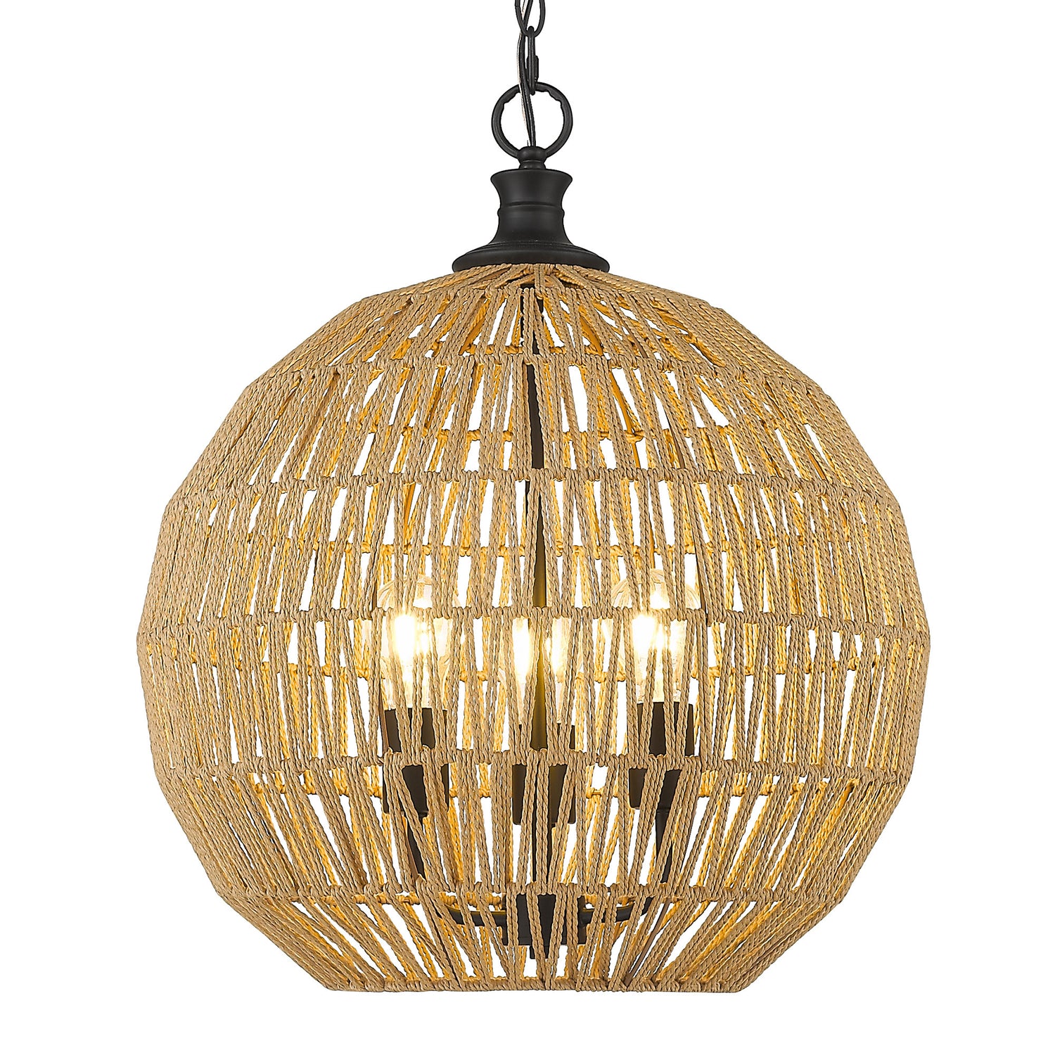 Florence 3-Light Pendant in Matte Black