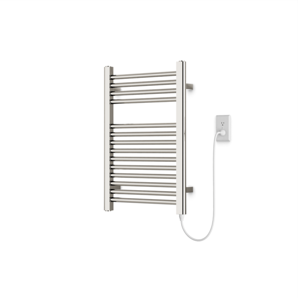 Artos Denby 27" x 18" Plug-In Heated Towel Rail Polished Nickel – M06845P-PN