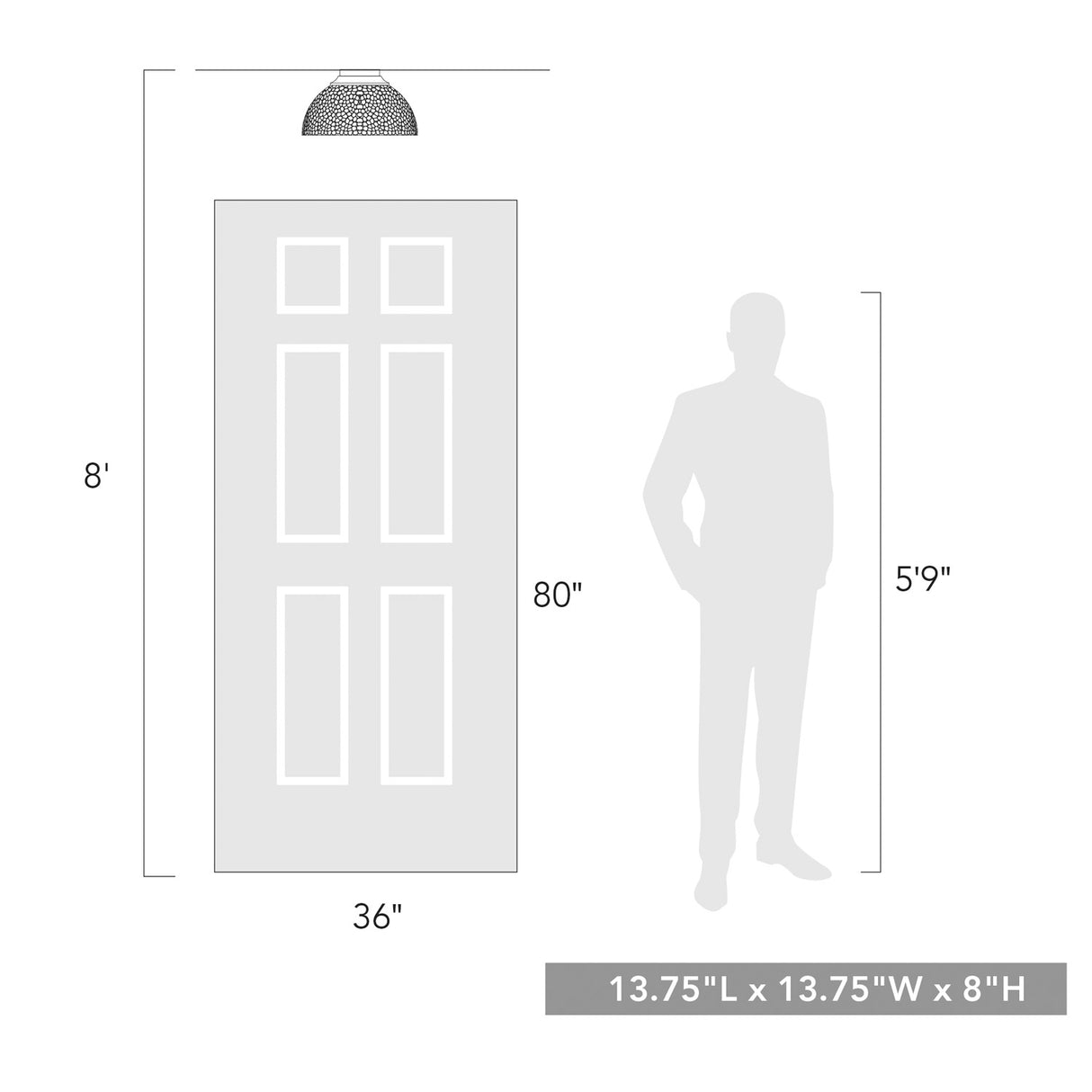 Shepard MBS Modern Brass 3 Light Flush Mount