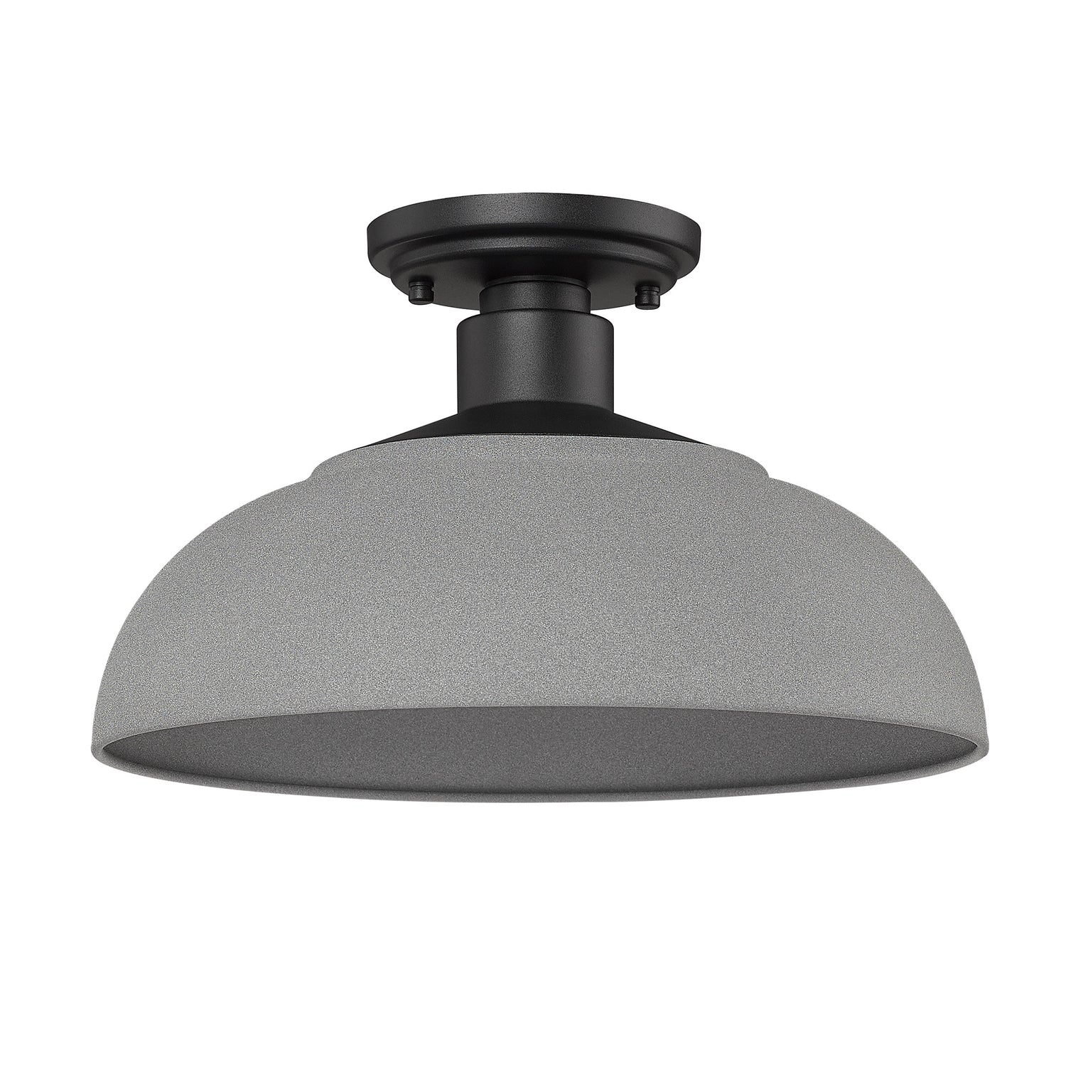 Levitt Natural Black Semi-Flush - Outdoor