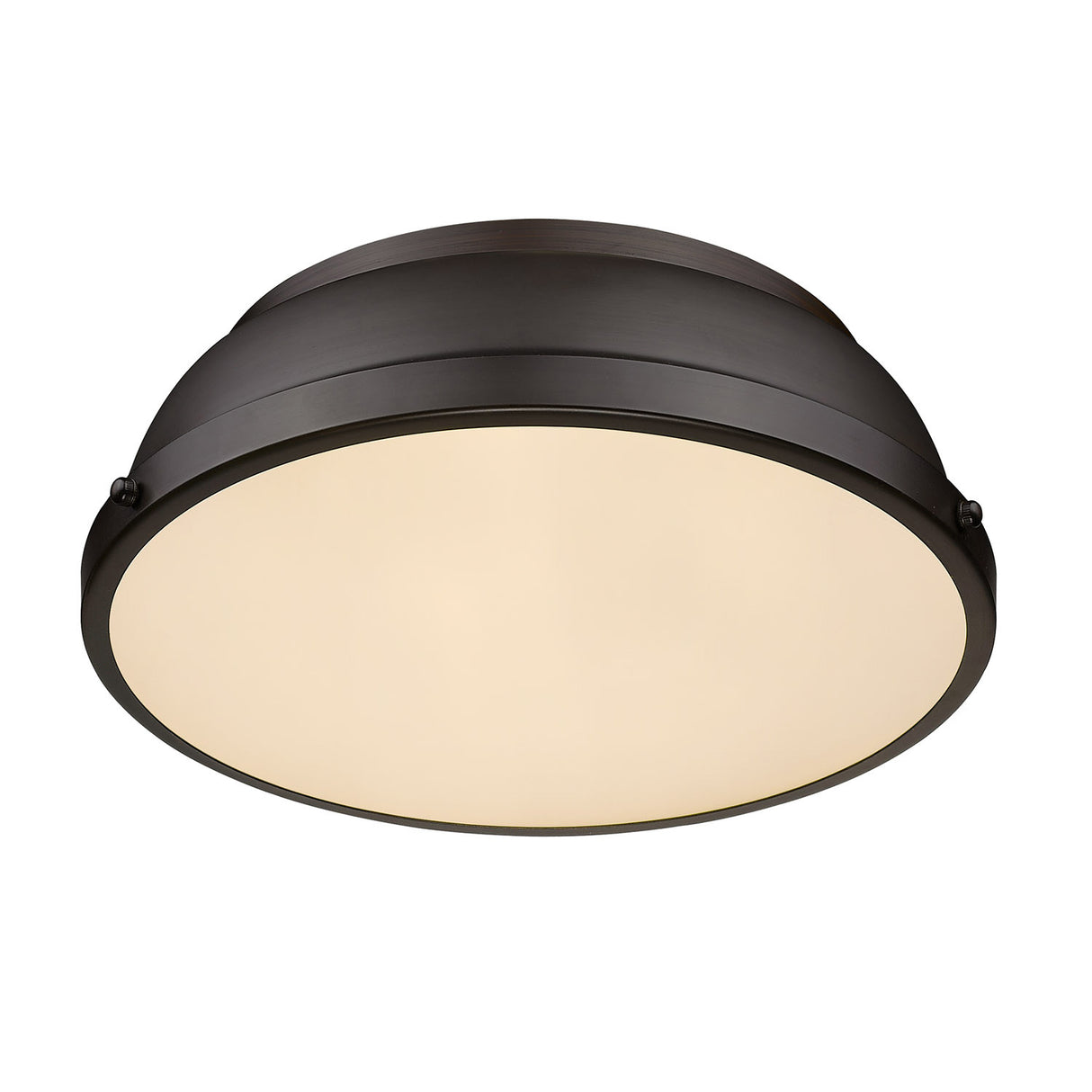 Duncan 14" Flush Mount in Rubbed Bronze with a Rubbed Bronze Shade