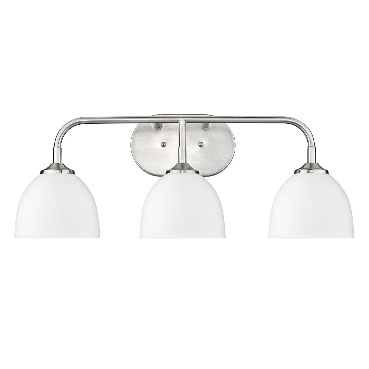 Zoey 3-Light Bath Vanity in Pewter with Matte White Shade