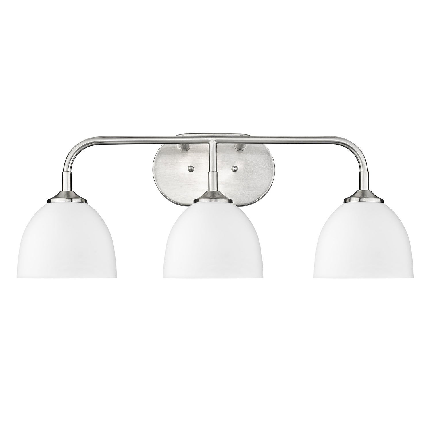 Zoey 3-Light Bath Vanity in Pewter with Matte White Shade