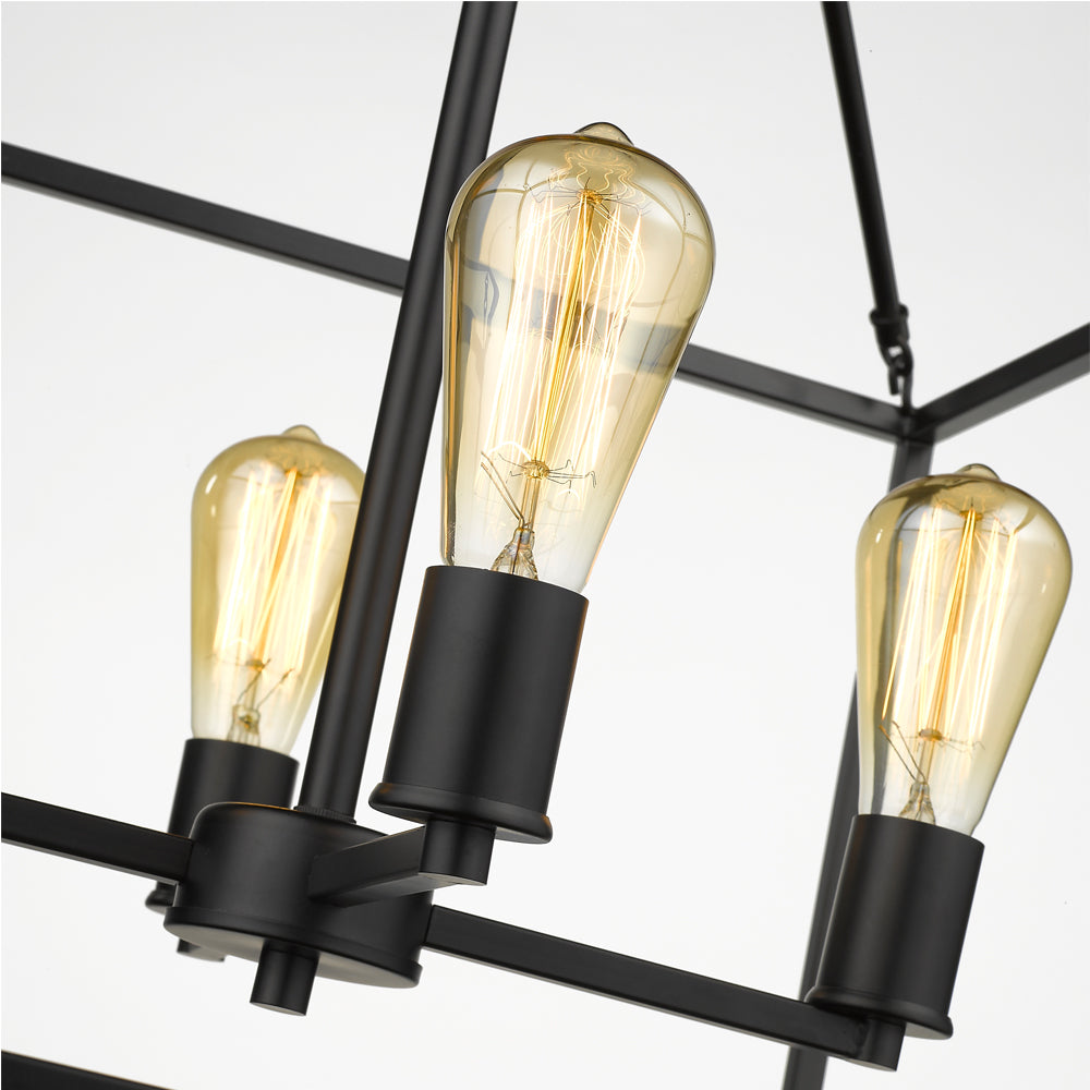 Wesson 4-light chandelier in Black